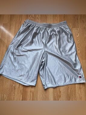 Y2K champion silver shiny basketball dazzle shorts XL